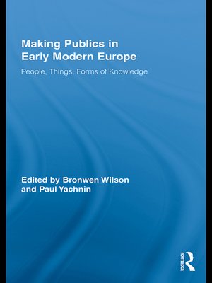 cover image of Making Publics in Early Modern Europe